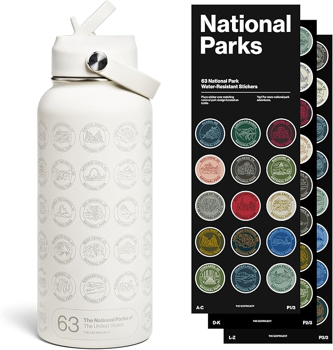 National Parks in the USA water bottle