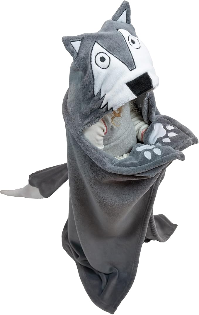 Wolf Hooded Blanket