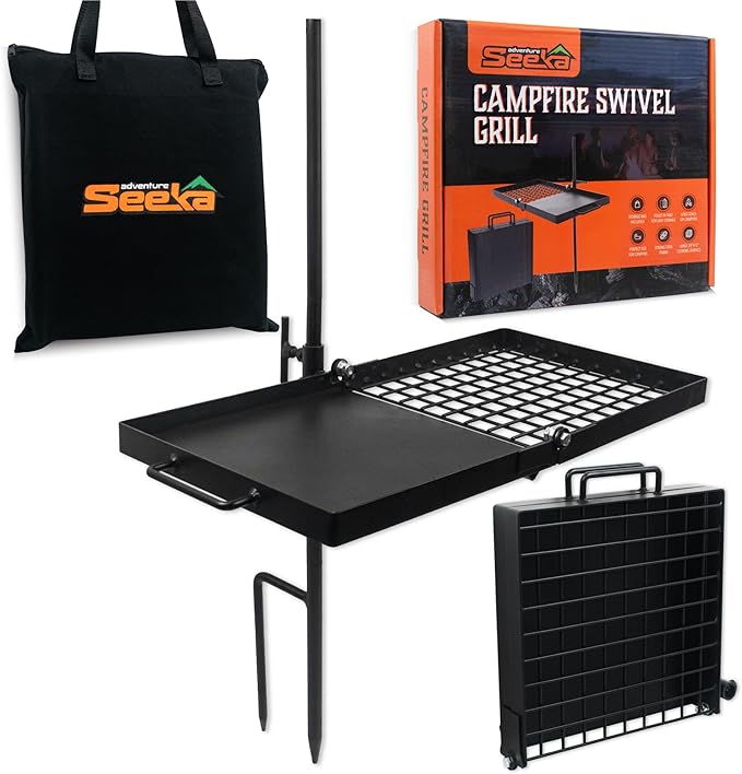 Adv Seeka Heavy Duty 24" Folding Campfire Gril