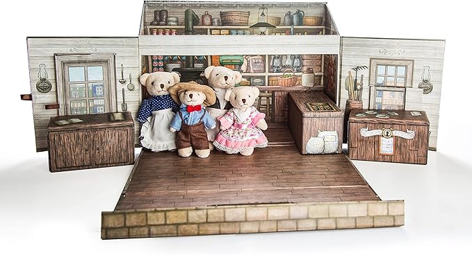THE QUEEN'S TREASURES My First Little House on The Prairie Handmade Oleson's Bear Family & Mercantile Play Set: