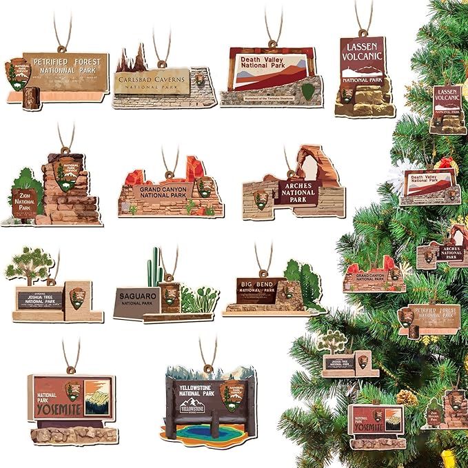 Wooden National Parks Ornaments