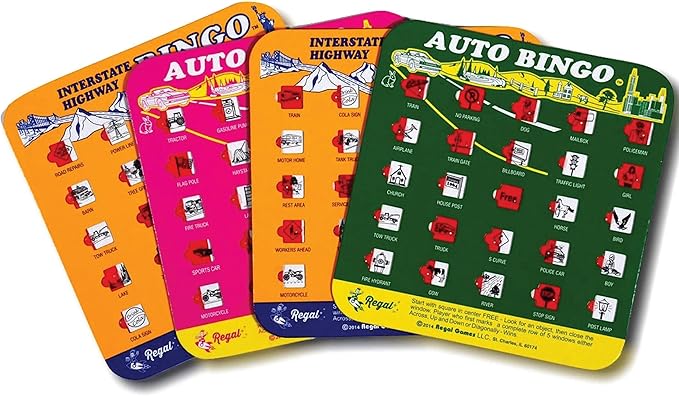 Regal Games Finger-Tip Shutter Bingo Cards with Sliding Windows