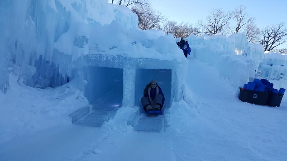 Slide at Ice Castle: Minnesota