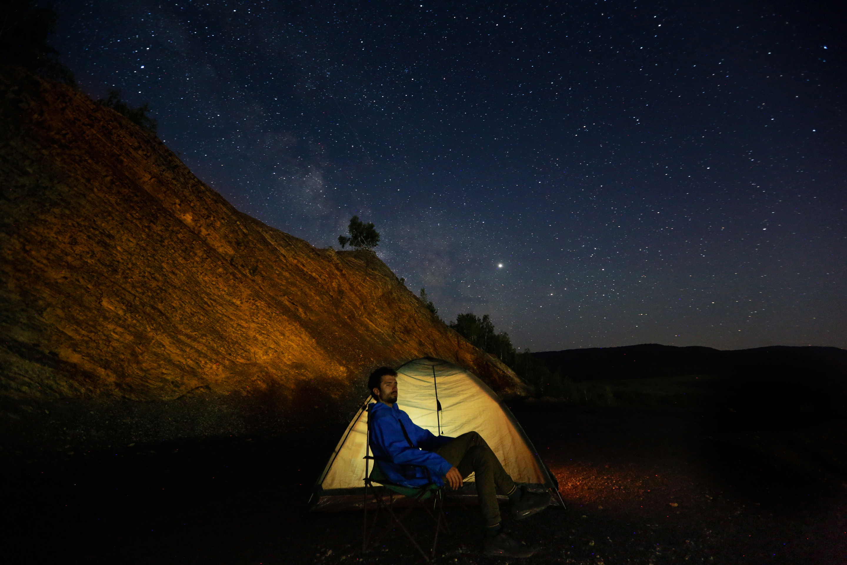 Camping in the great outdoors